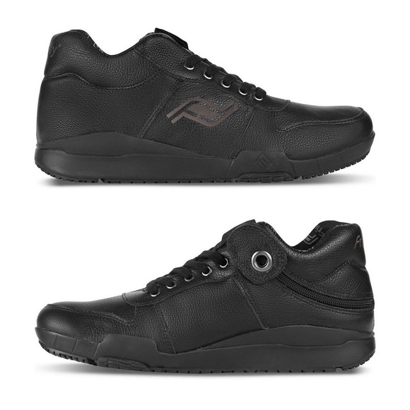 Friendly Adaptive Shoes Men's Medimoto Mid-Top Black Leather Shoe 10WW MENS - Picture 3 of 14